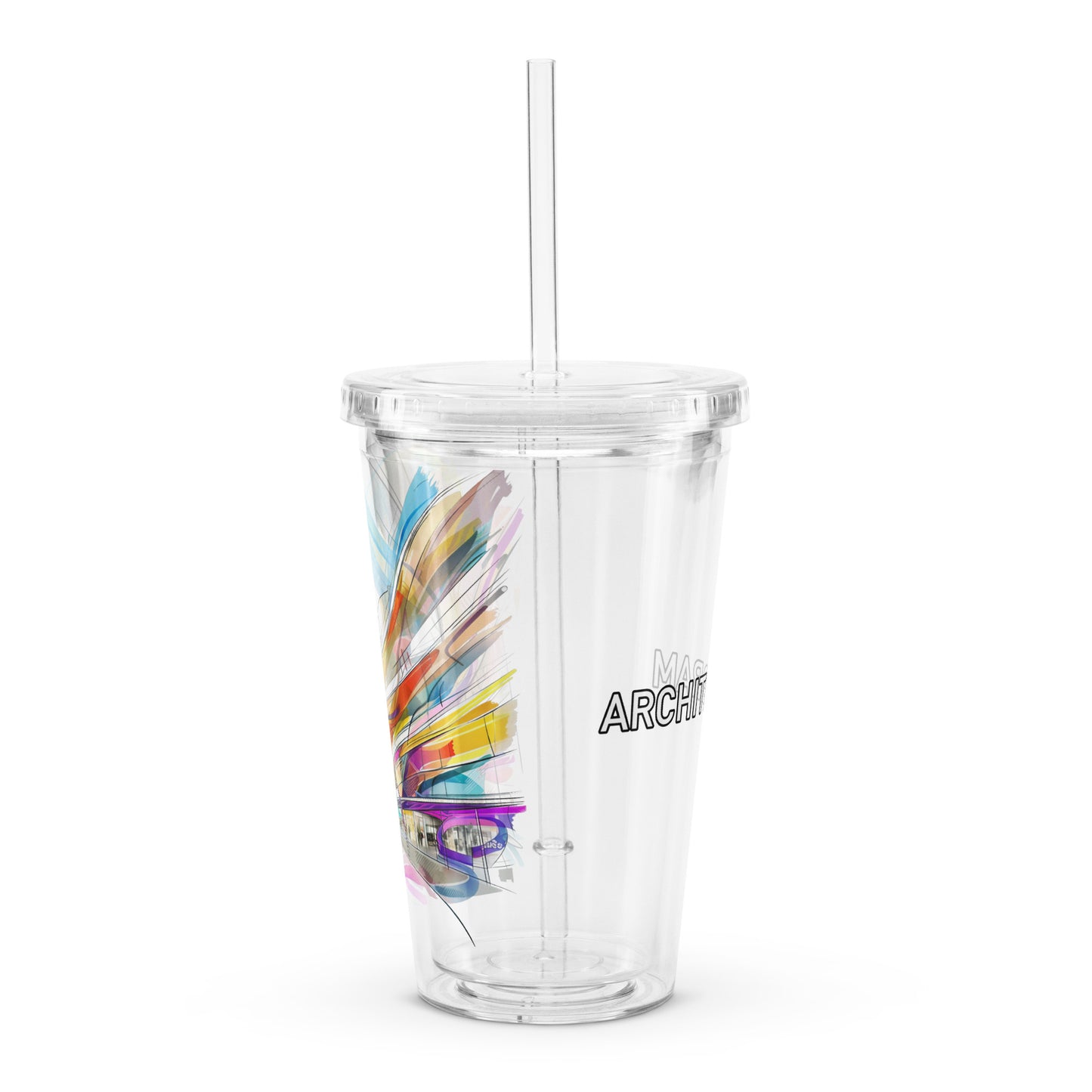 D-S Clear plastic tumbler