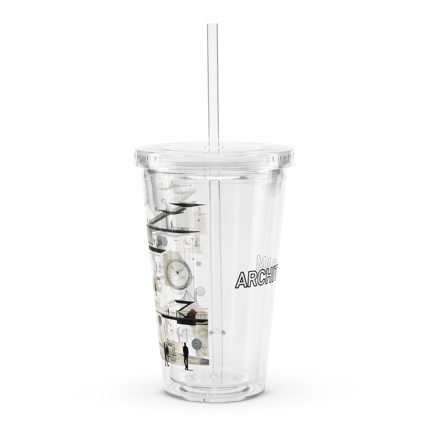 Clear plastic tumbler