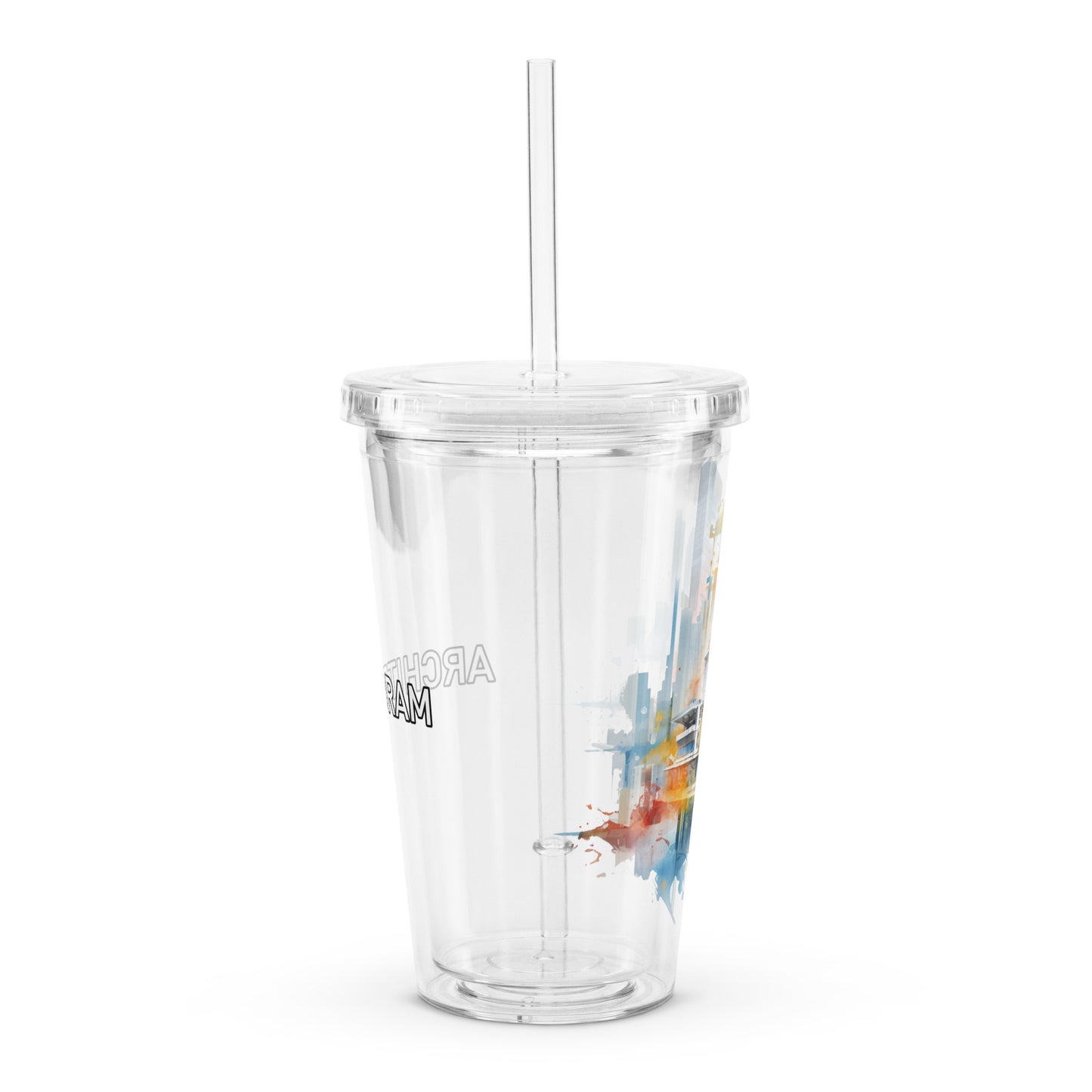 T-C Clear plastic tumbler