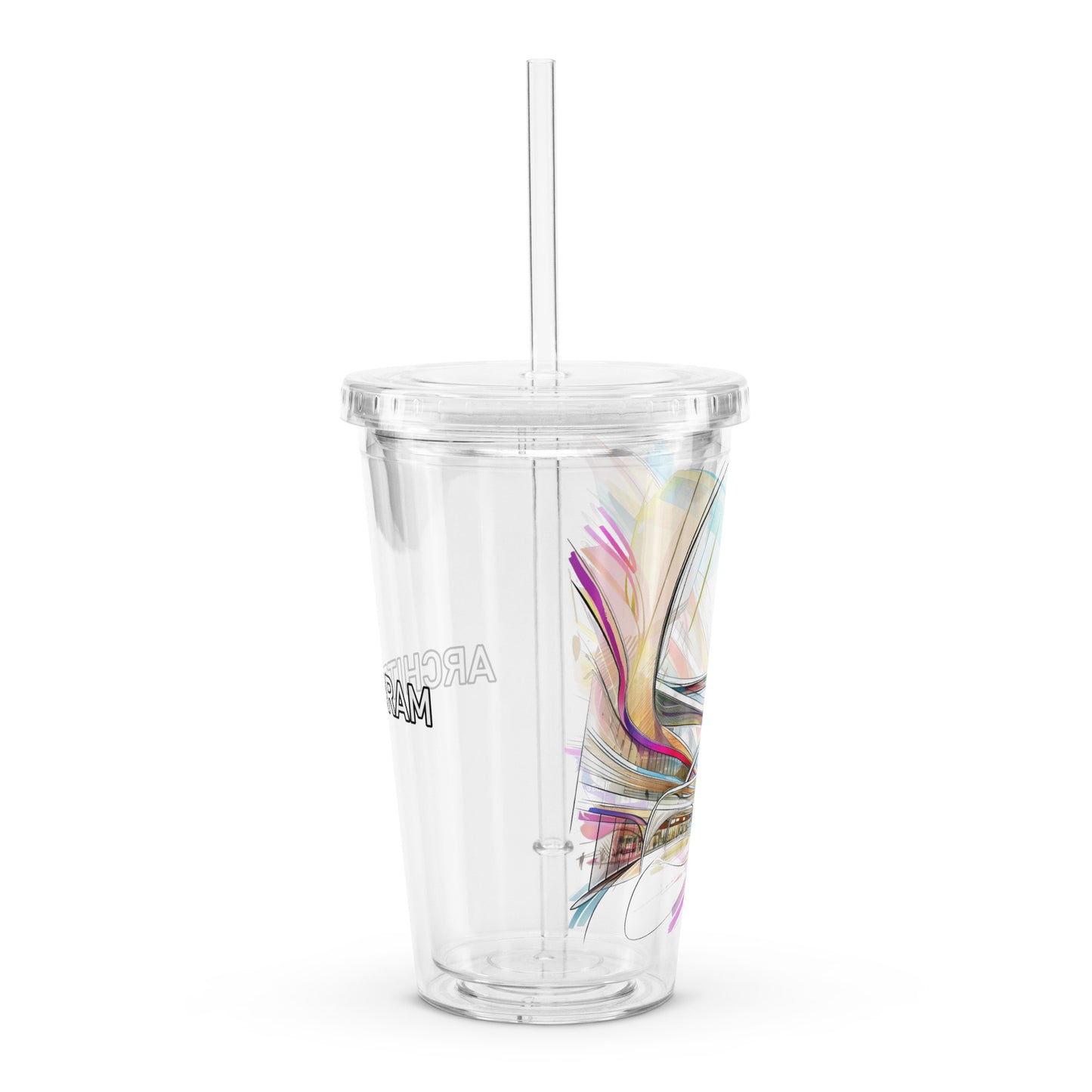 D-S Clear plastic tumbler