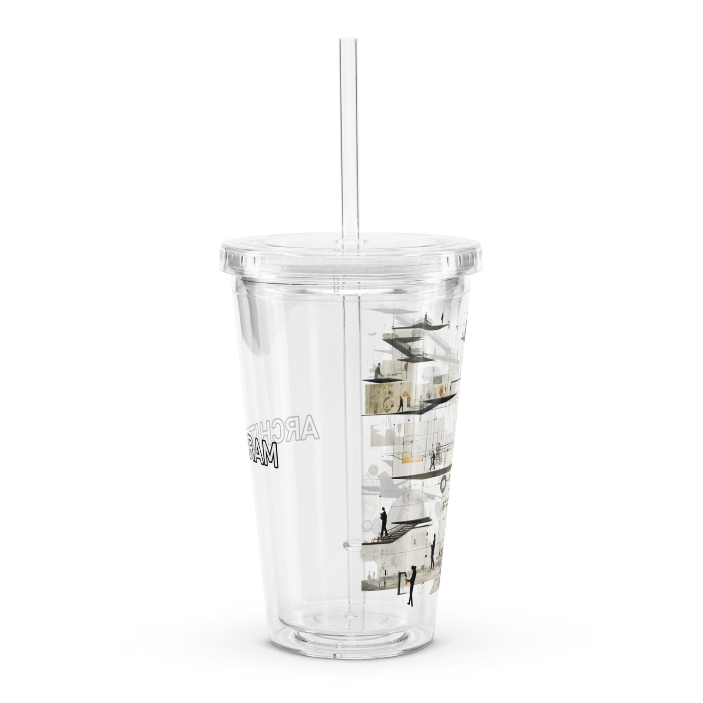 Clear plastic tumbler