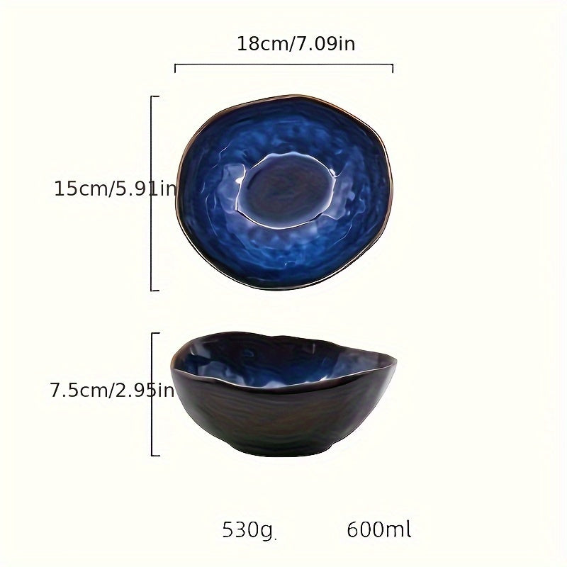 European-Style Irregular Ceramic Dessert Plate (1 Piece) – Modern Tableware