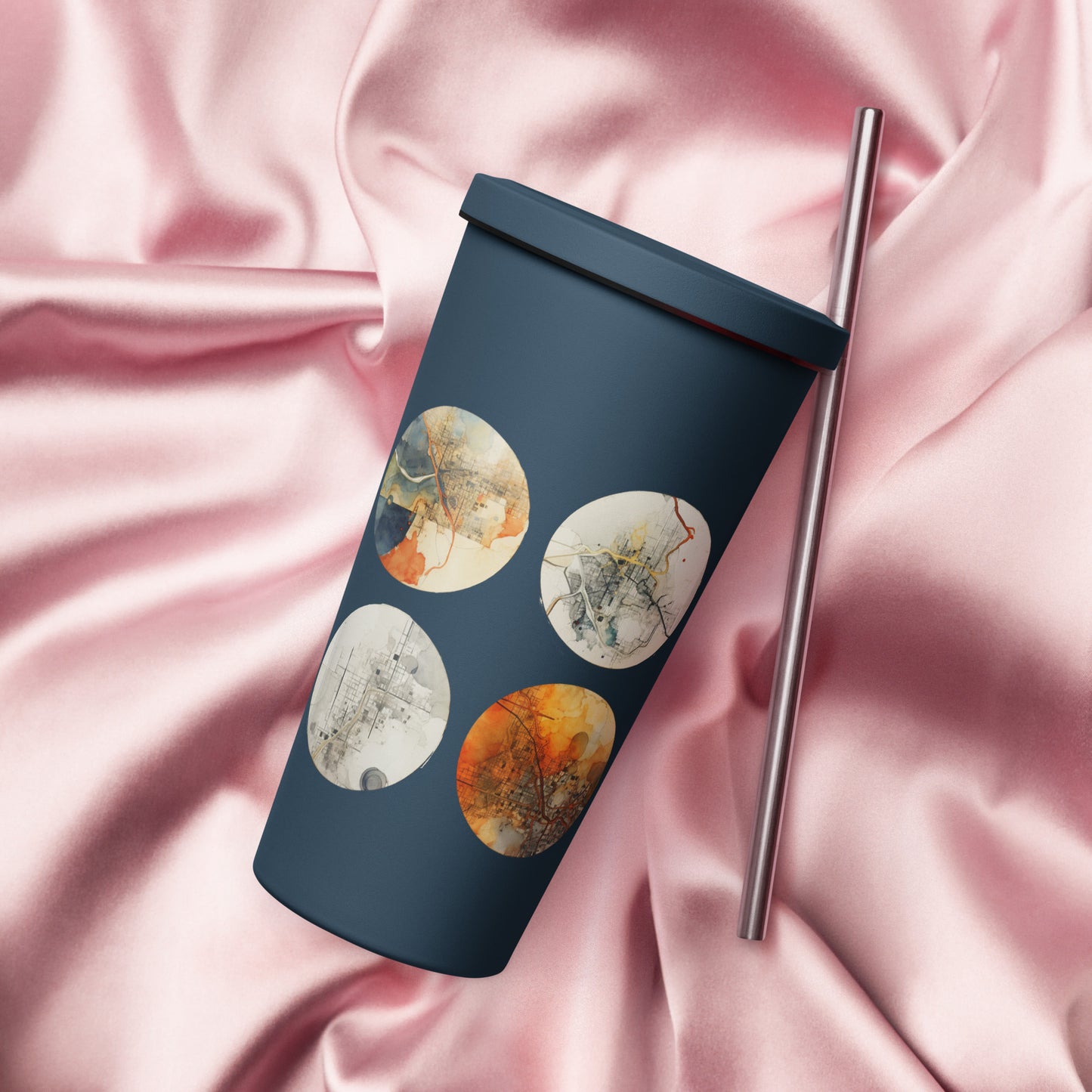 Vaso térmico con pajita