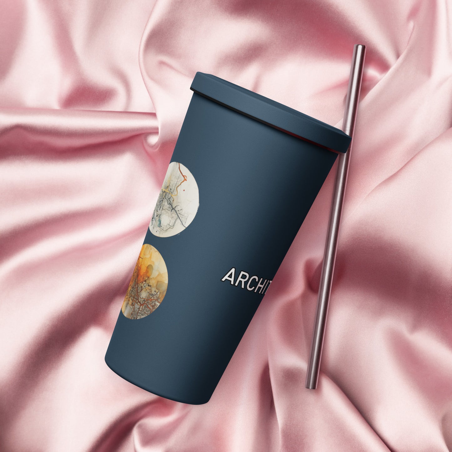 Vaso térmico con pajita