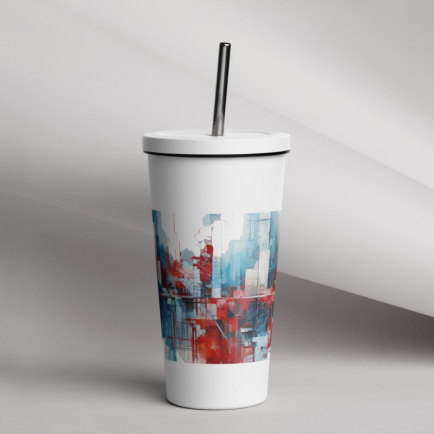 Vaso térmico DS con pajita