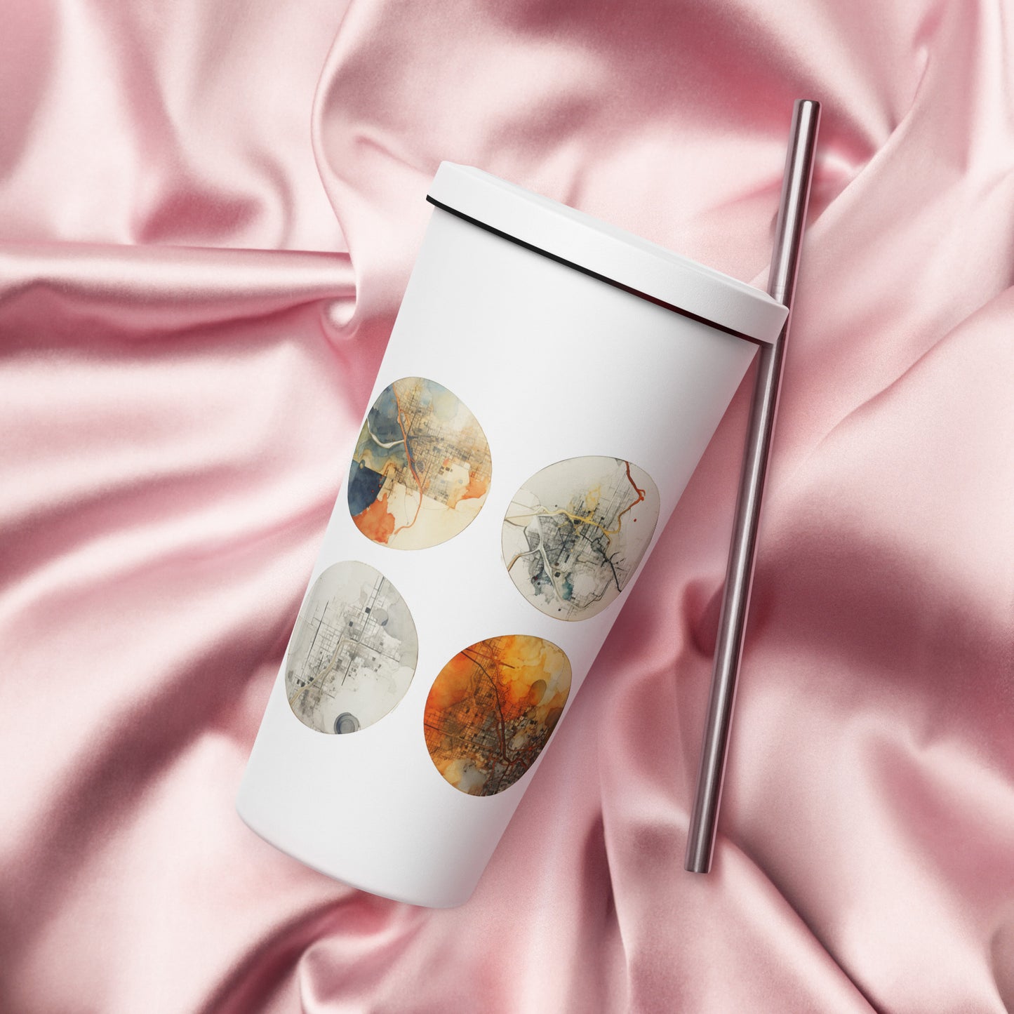 Vaso térmico con pajita