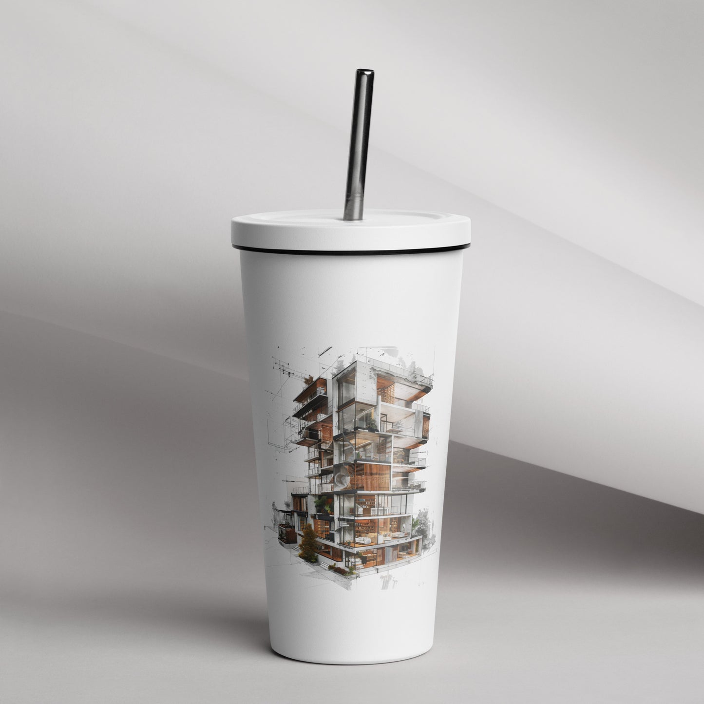 Vaso térmico con pajita T-SE