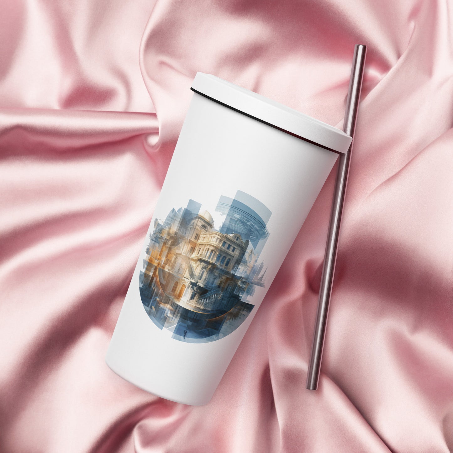 Vaso térmico con pajita