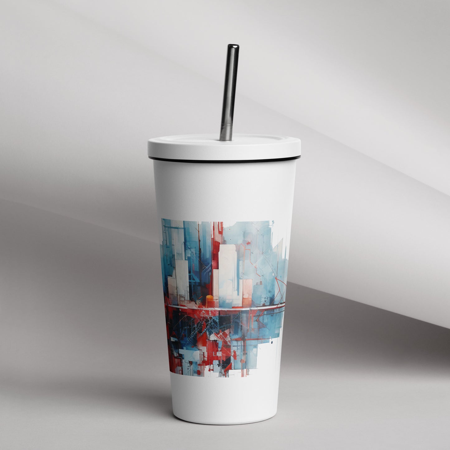 Vaso térmico DS con pajita