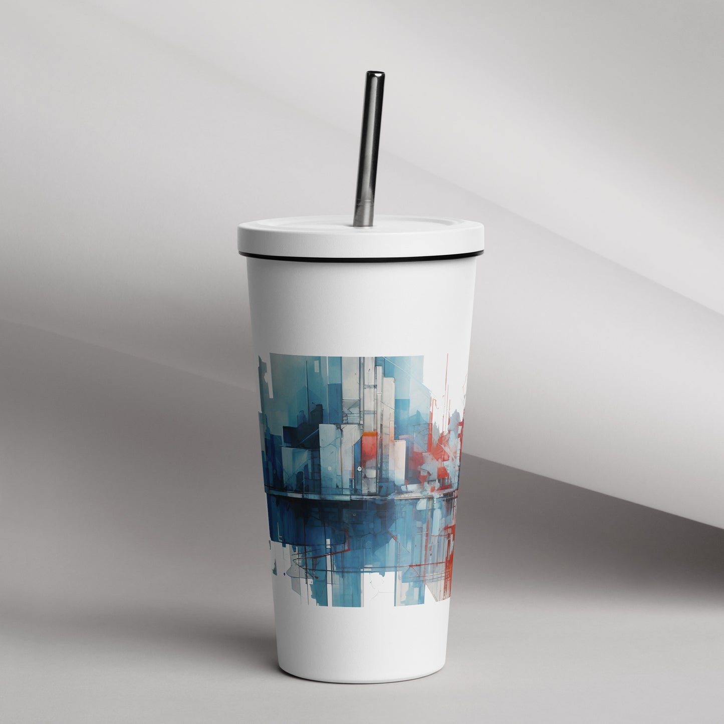 Vaso térmico DS con pajita