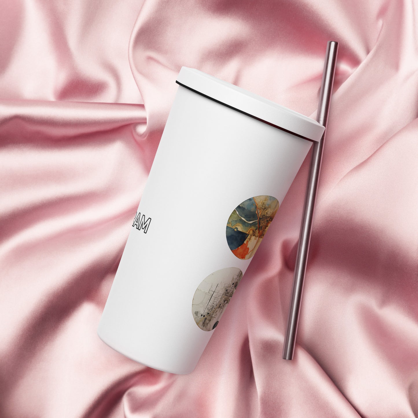 Vaso térmico con pajita