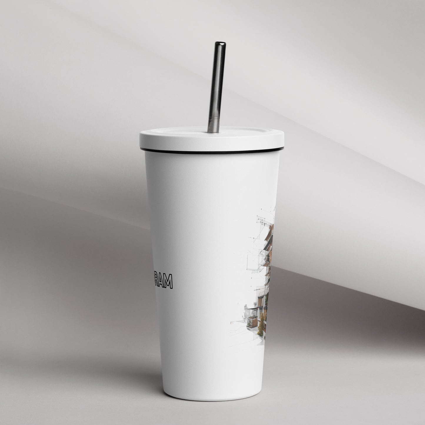 Vaso térmico con pajita T-SE