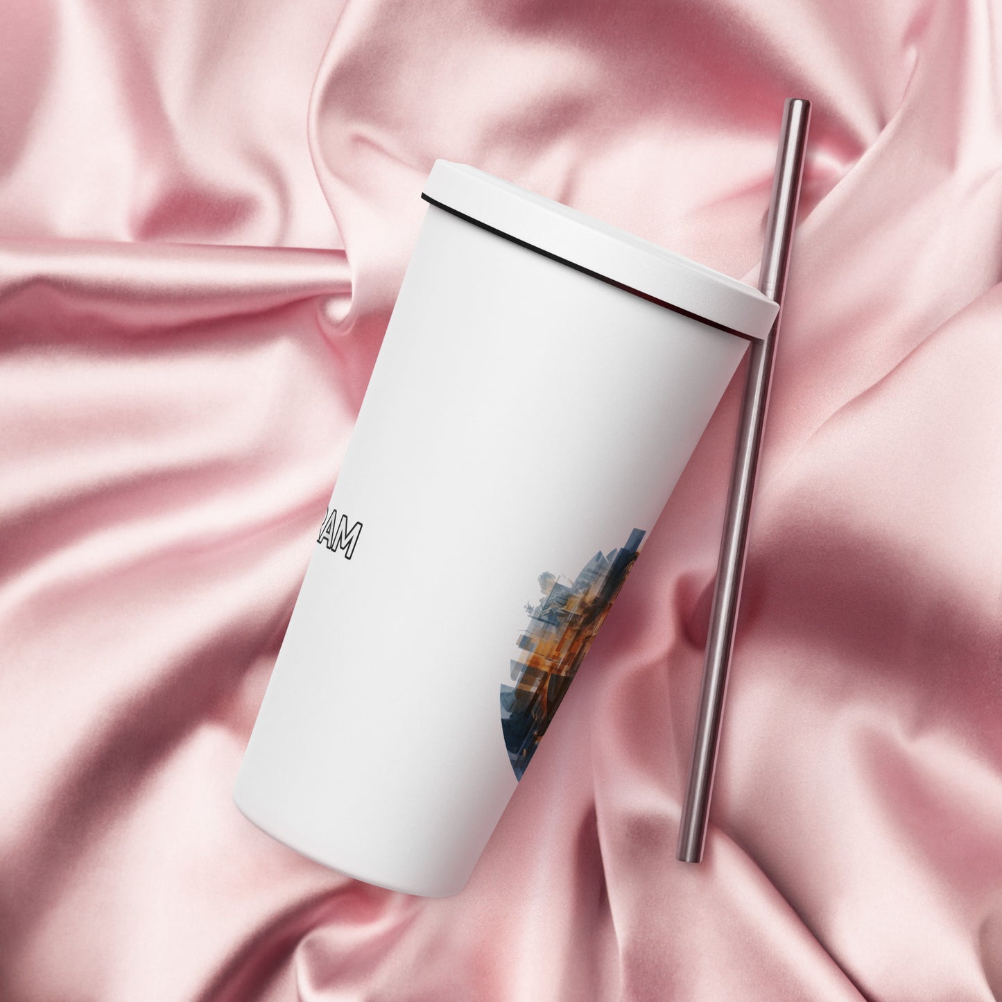 Vaso térmico con pajita