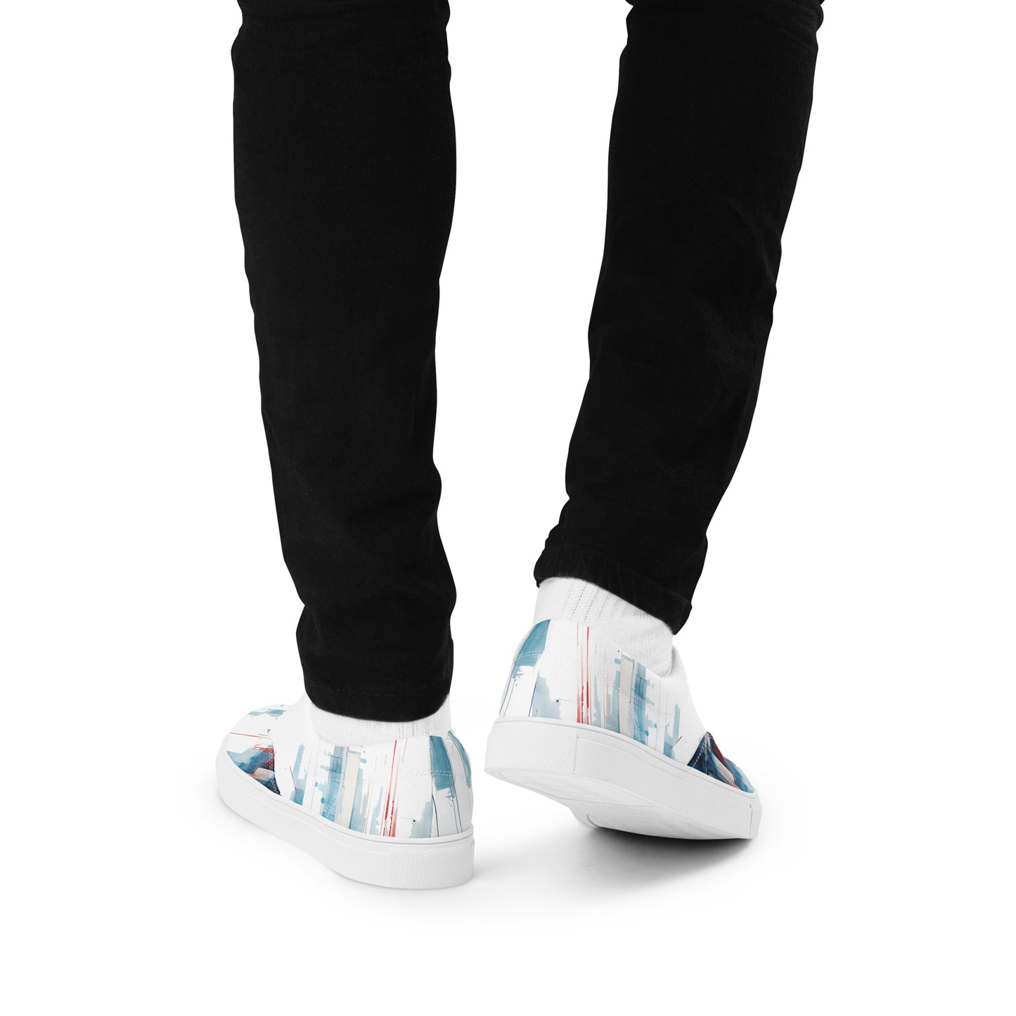 D-S Men’s lace-up canvas shoes
