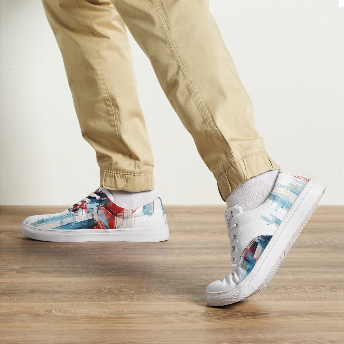 D-S Men’s lace-up canvas shoes