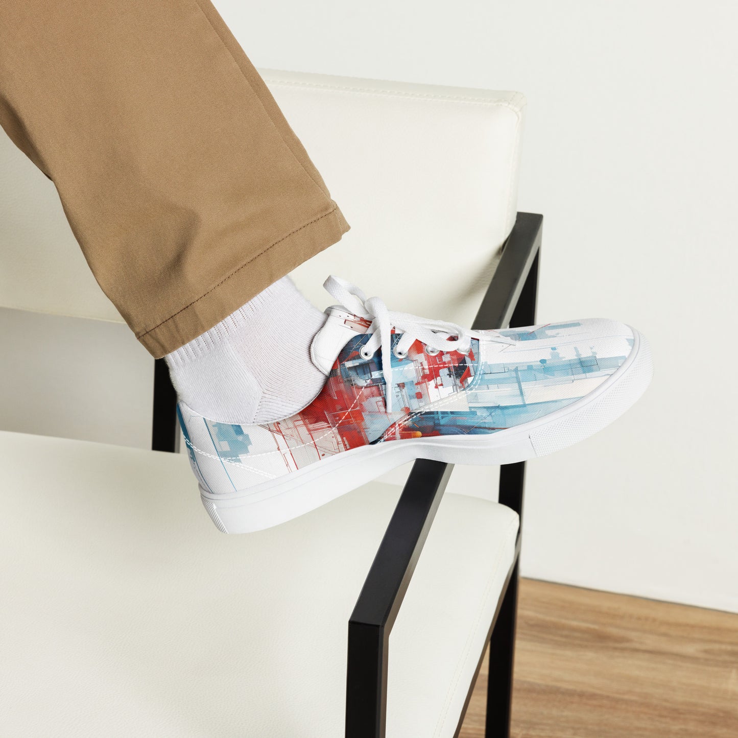 D-S Men’s lace-up canvas shoes