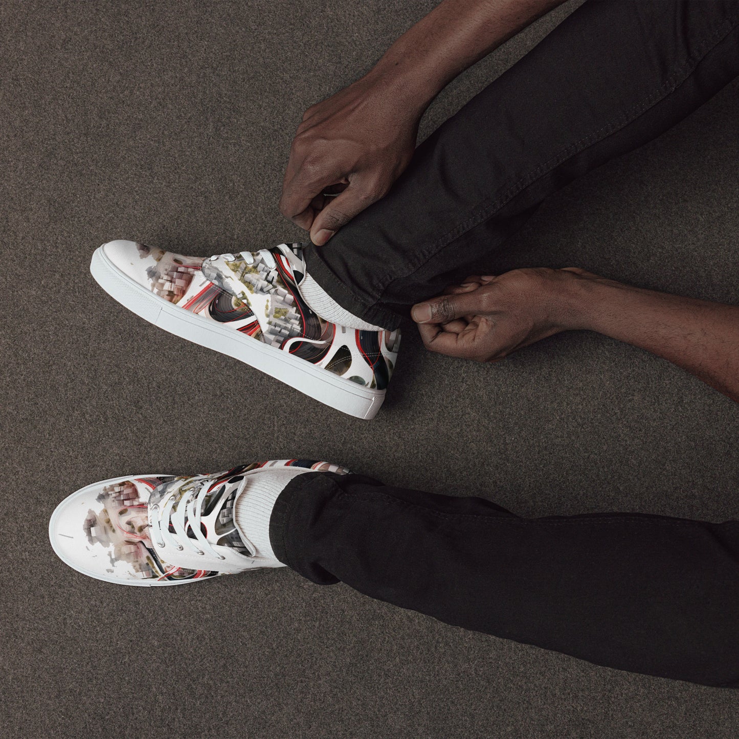 Men’s lace-up canvas shoes
