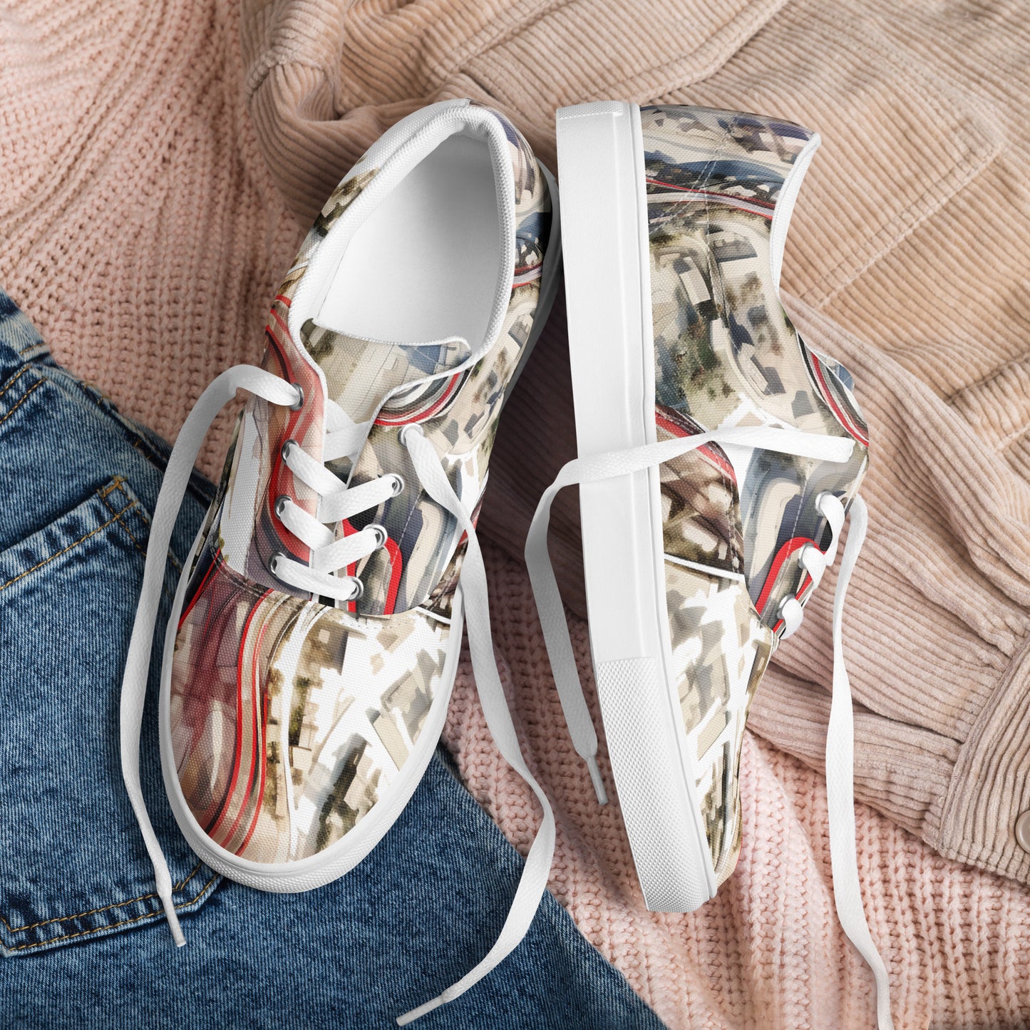 Men’s lace-up canvas shoes