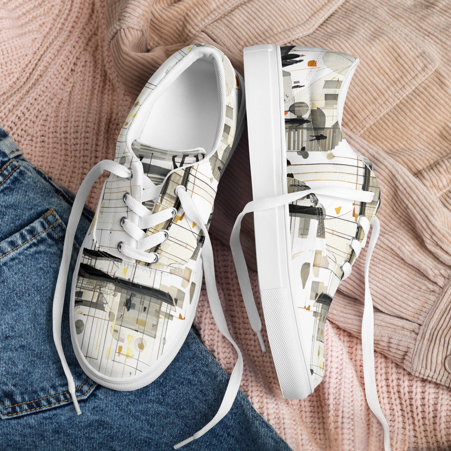 Men’s lace-up canvas shoes
