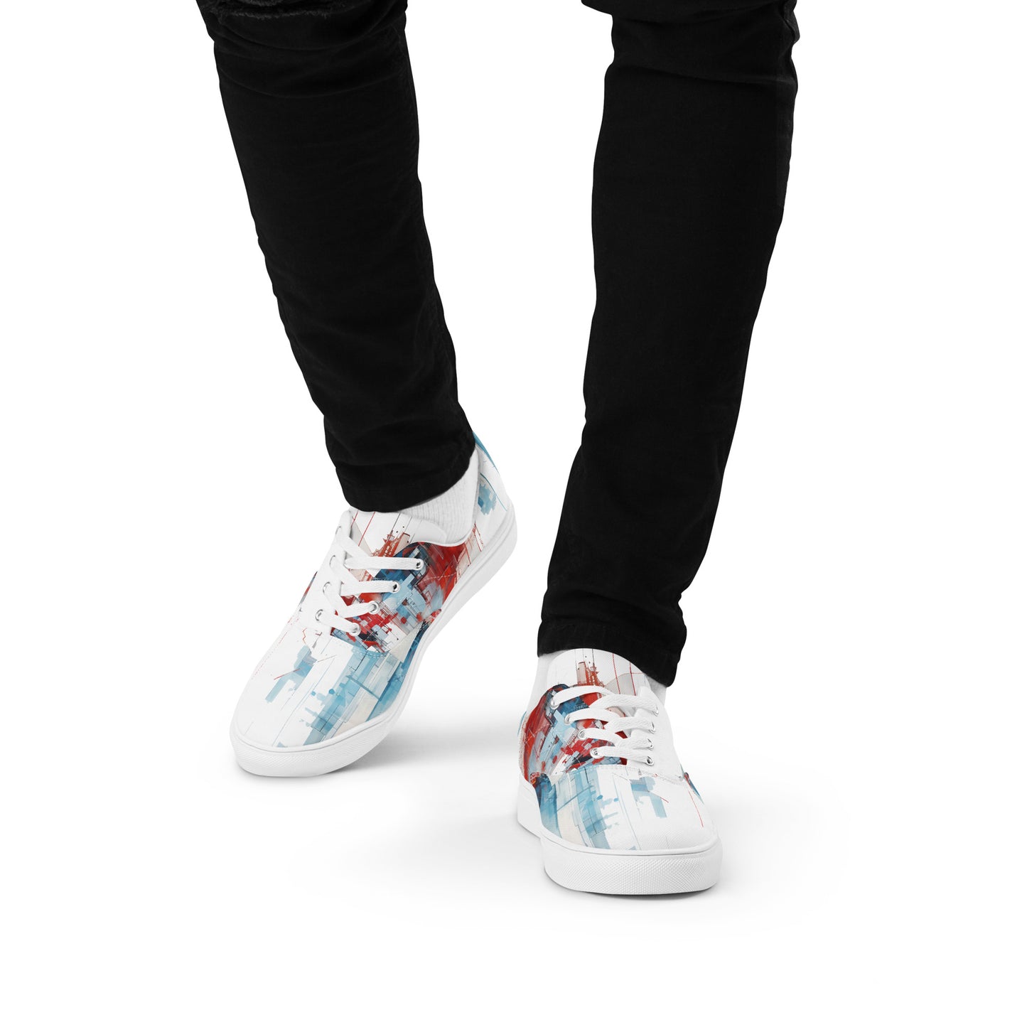 D-S Men’s lace-up canvas shoes