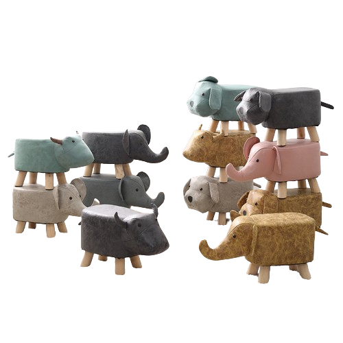 Kids Wooden Stool Furniture Cute Tabouret Home Decorative Sofa Seat for Children Pets