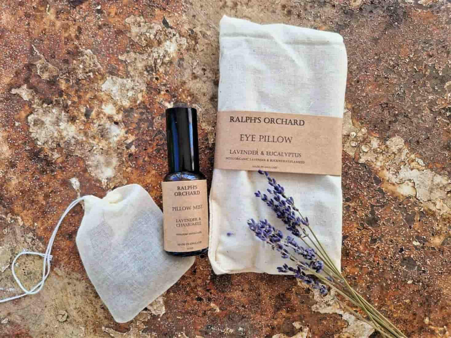 Lavender Sleep Kit Gift Set with Pillow Mist Spray & Luxurious Eye Pillow