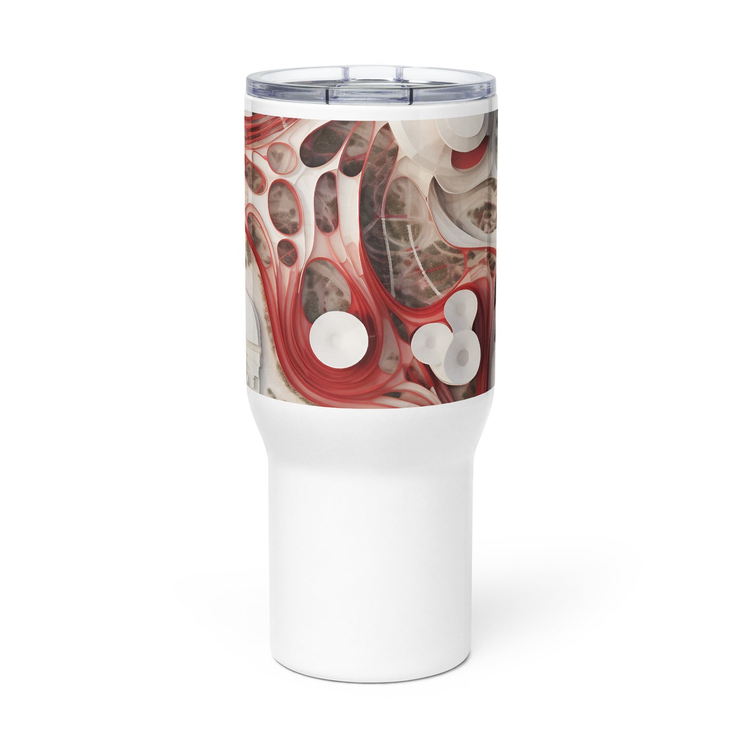 Travel mug with a handle