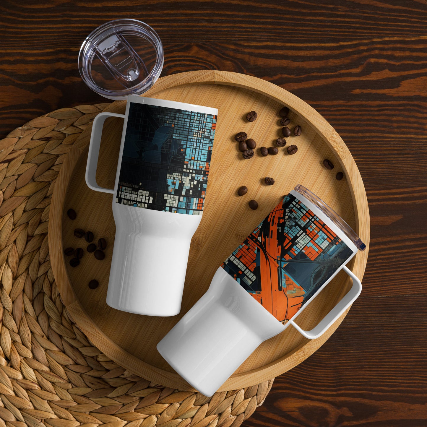 Taza de viaje con asa