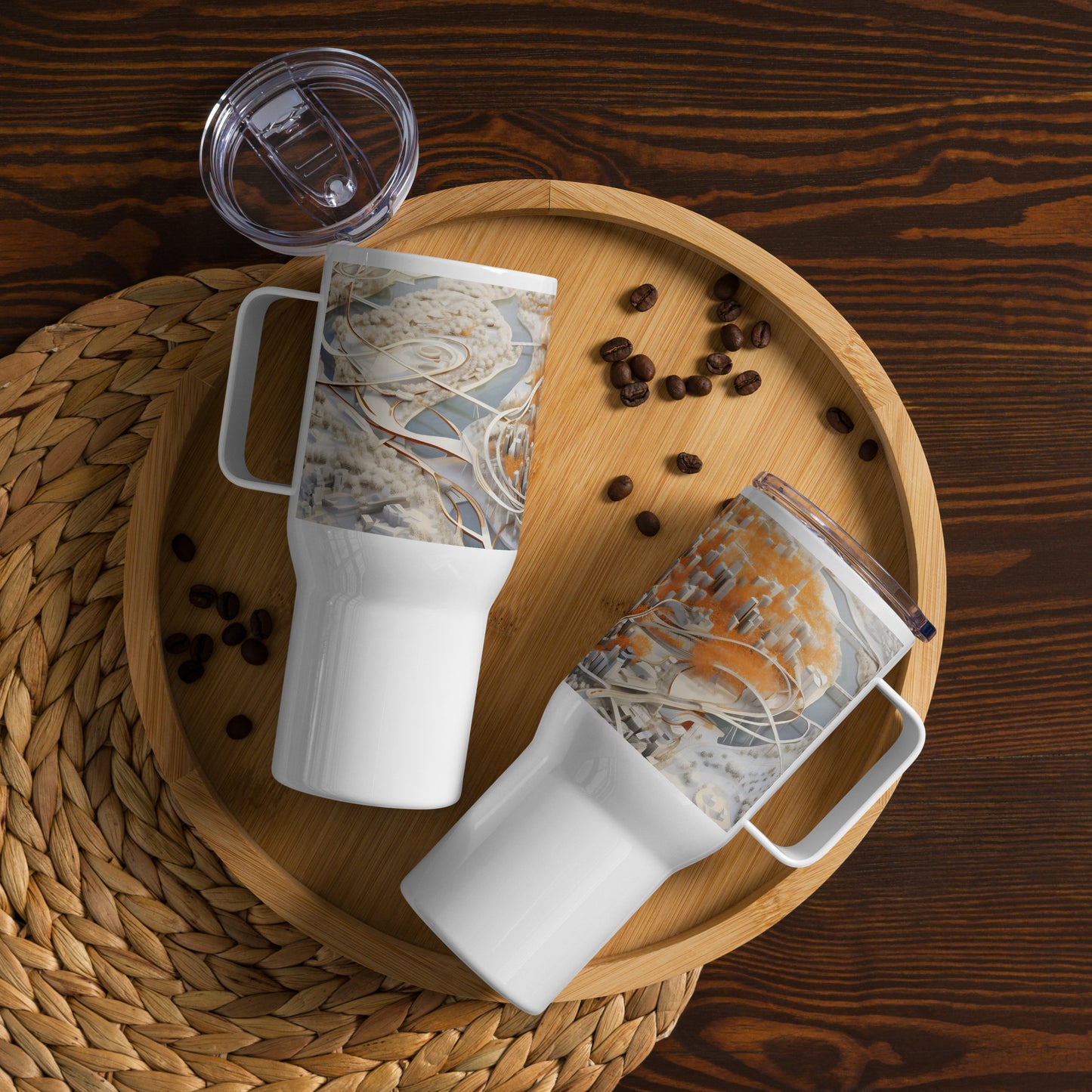 Taza de viaje con asa