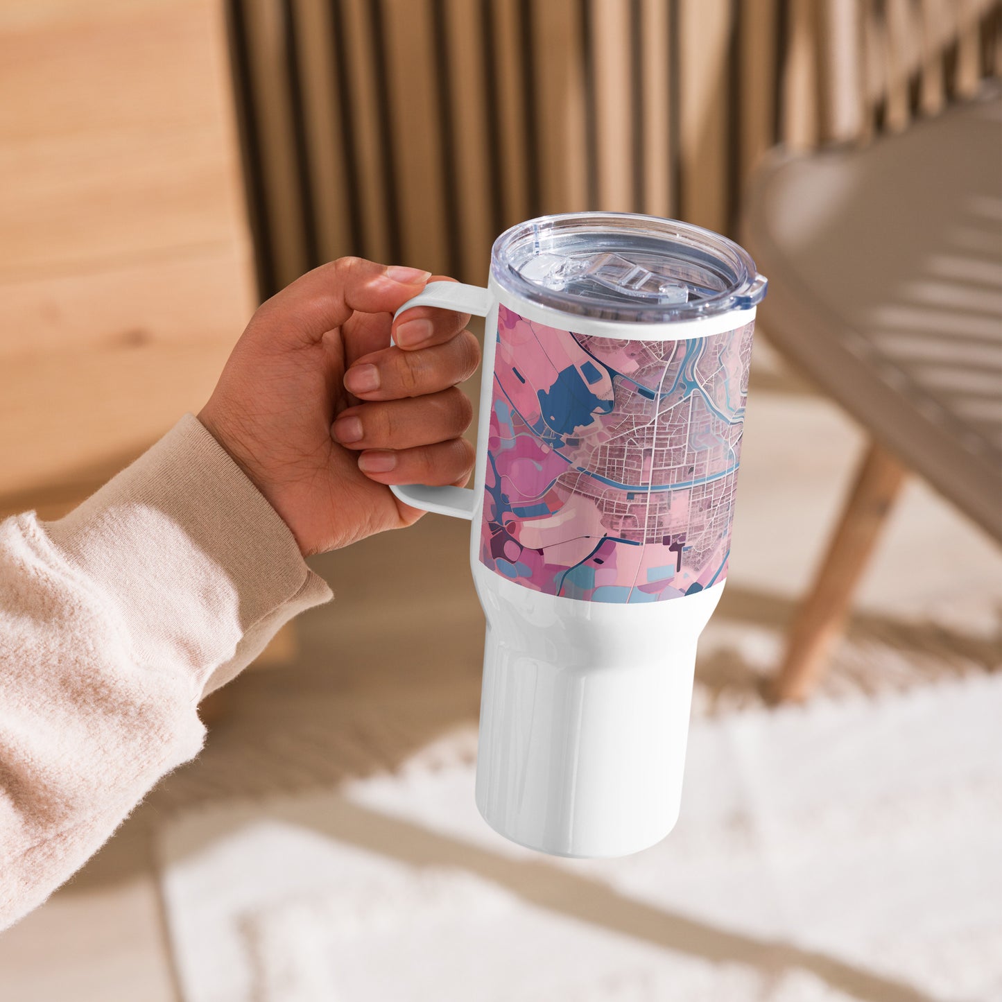 Taza de viaje con asa