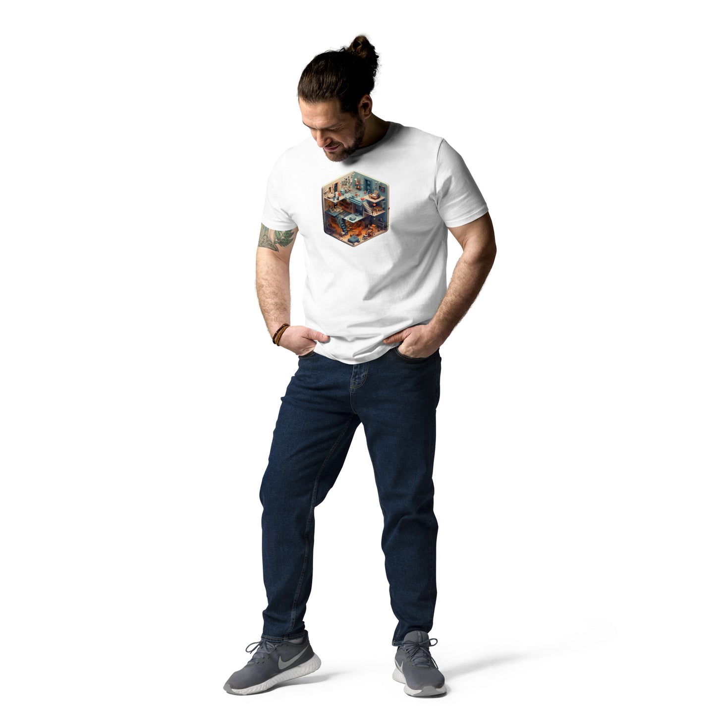 Camiseta unisex de algodón orgánico T-3D