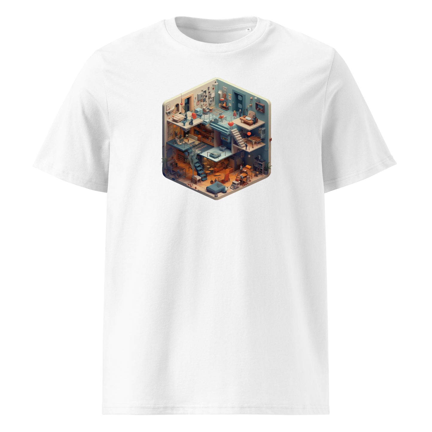 Camiseta unisex de algodón orgánico T-3D