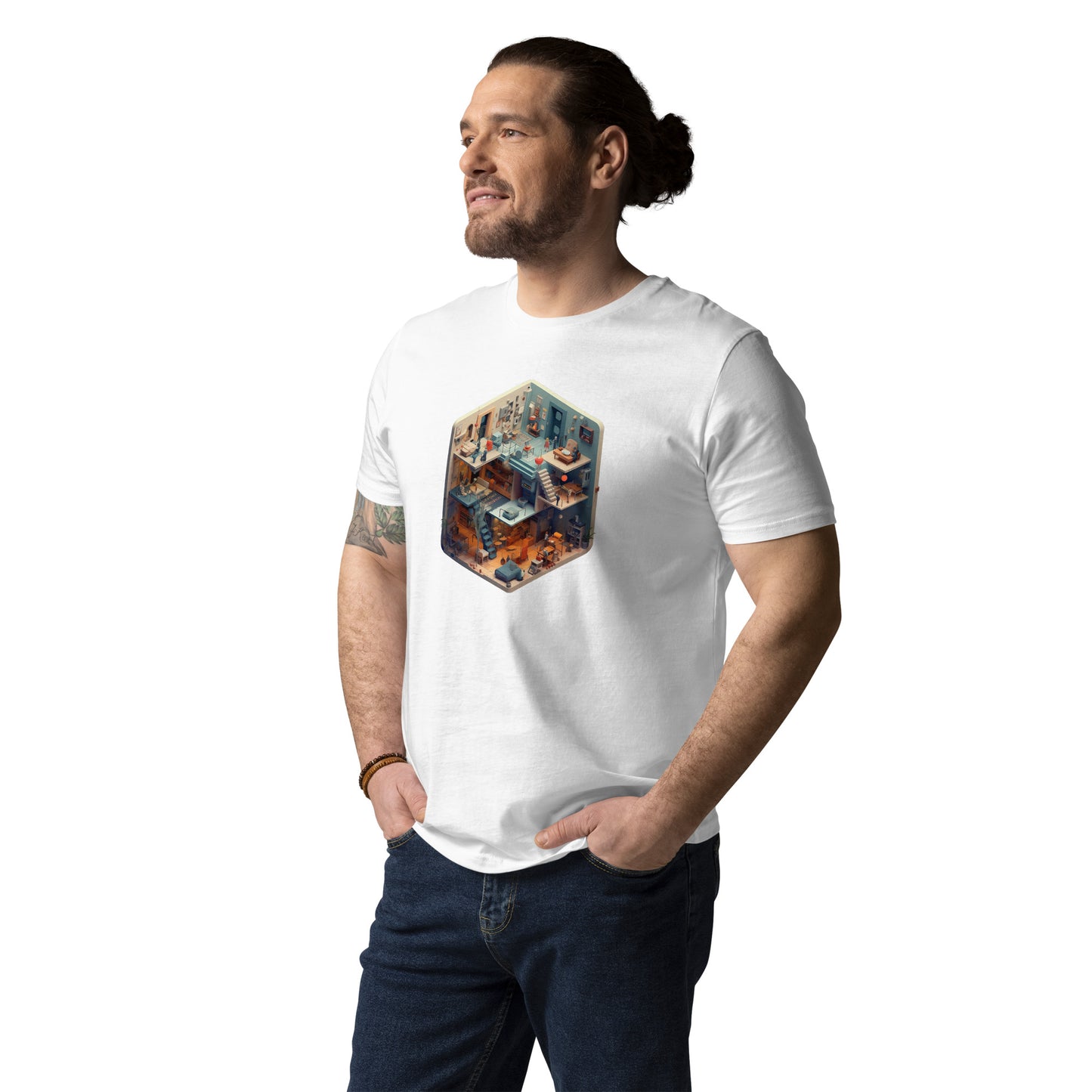 Camiseta unisex de algodón orgánico T-3D