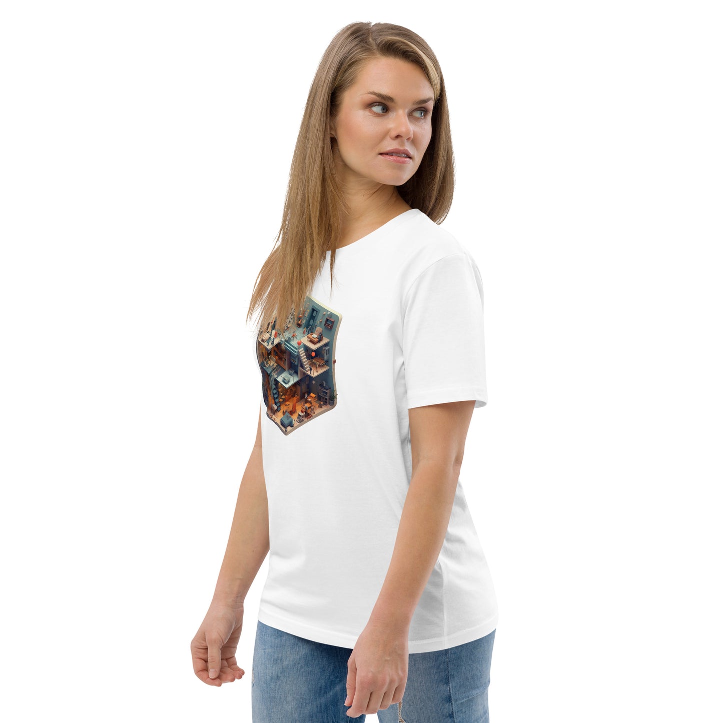 Camiseta unisex de algodón orgánico T-3D
