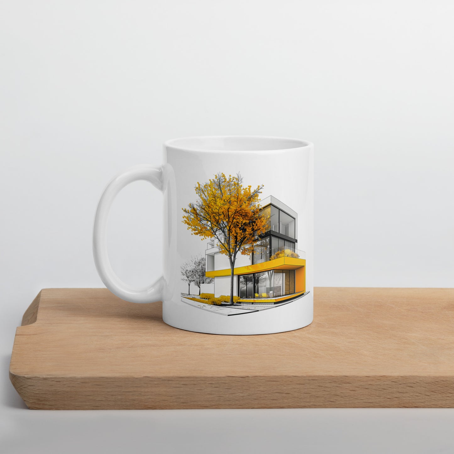 Taza TE blanca brillante