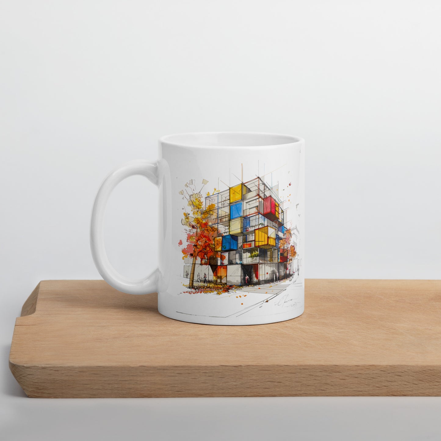 T-S White glossy mug