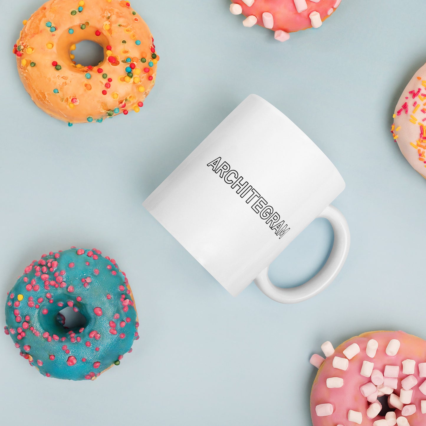T-S White glossy mug