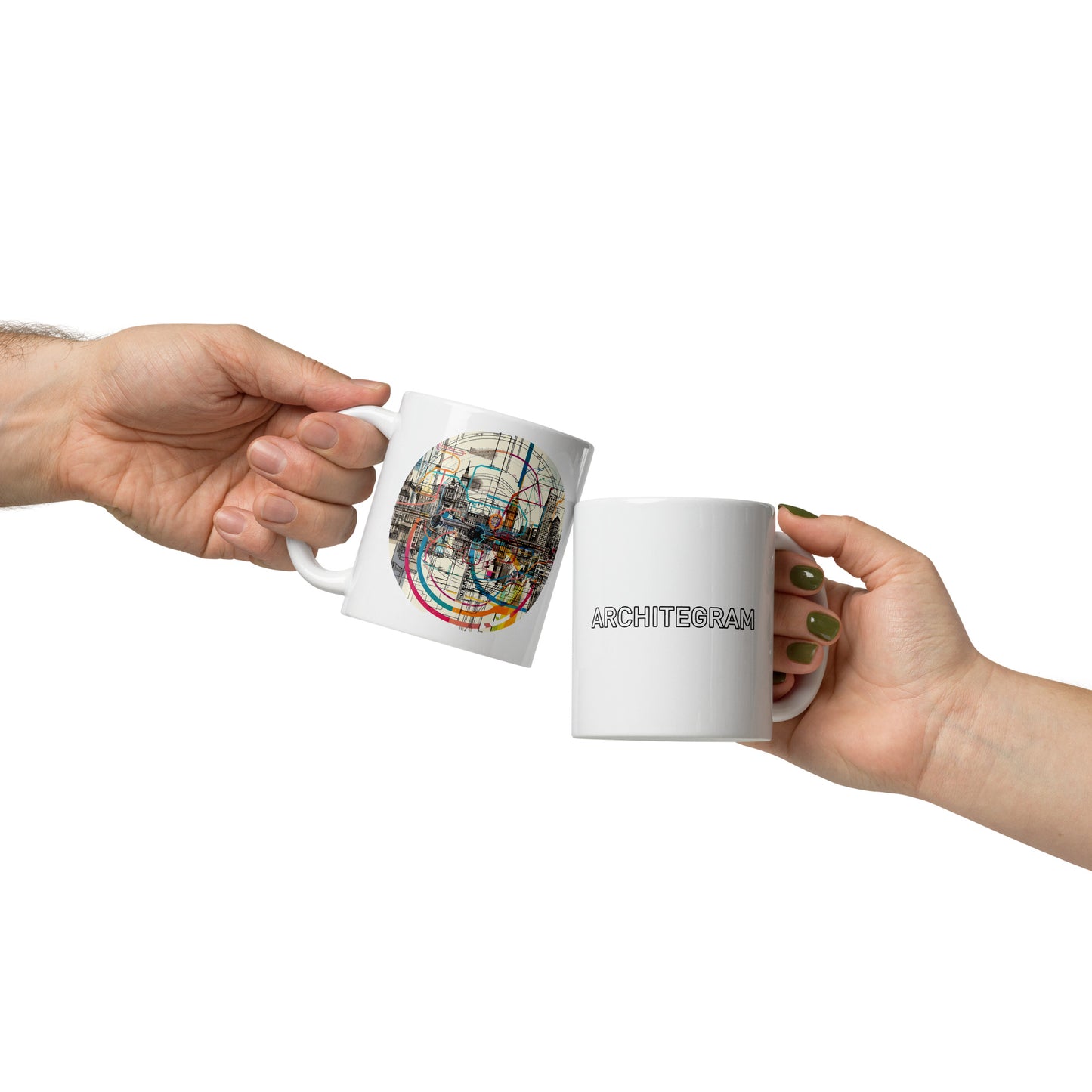 Taza DC White brillante