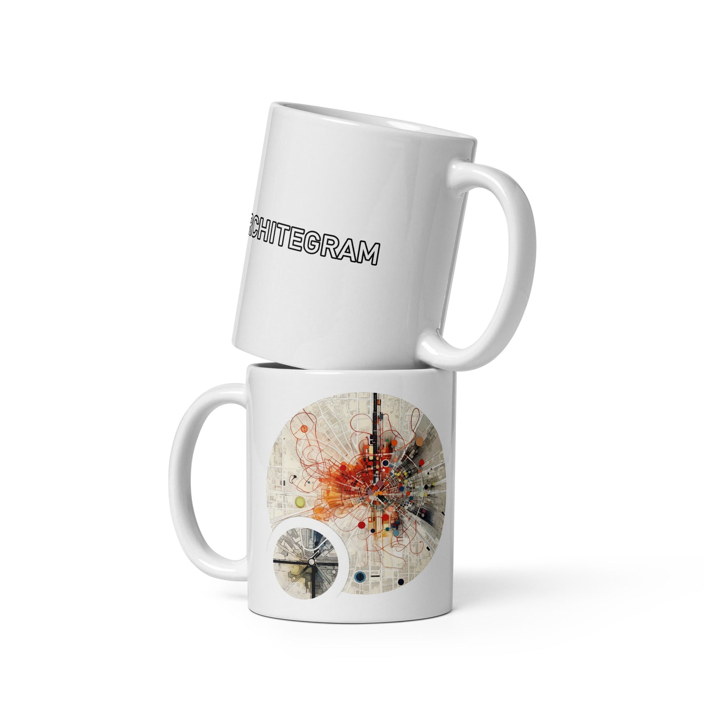 White glossy mug