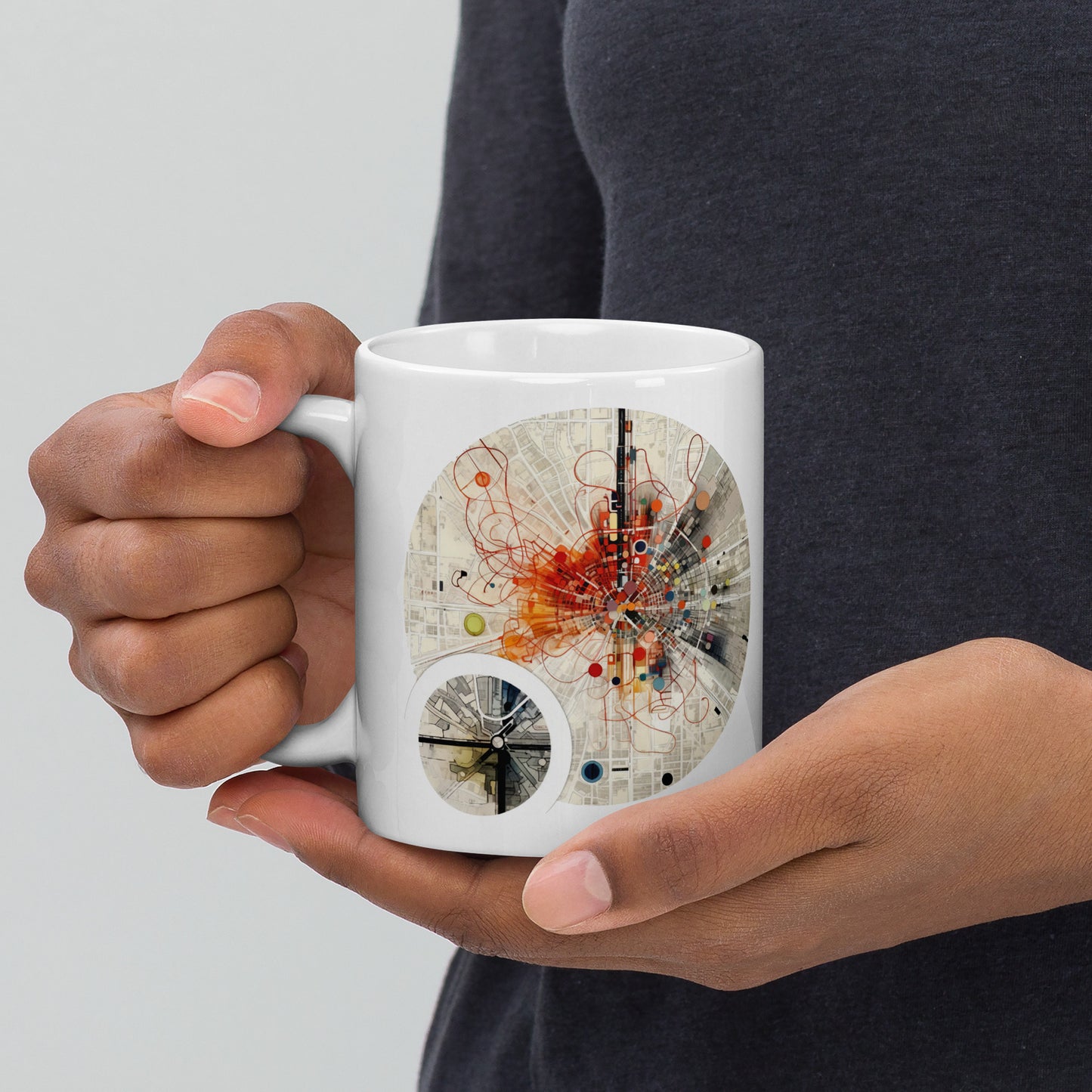 White glossy mug