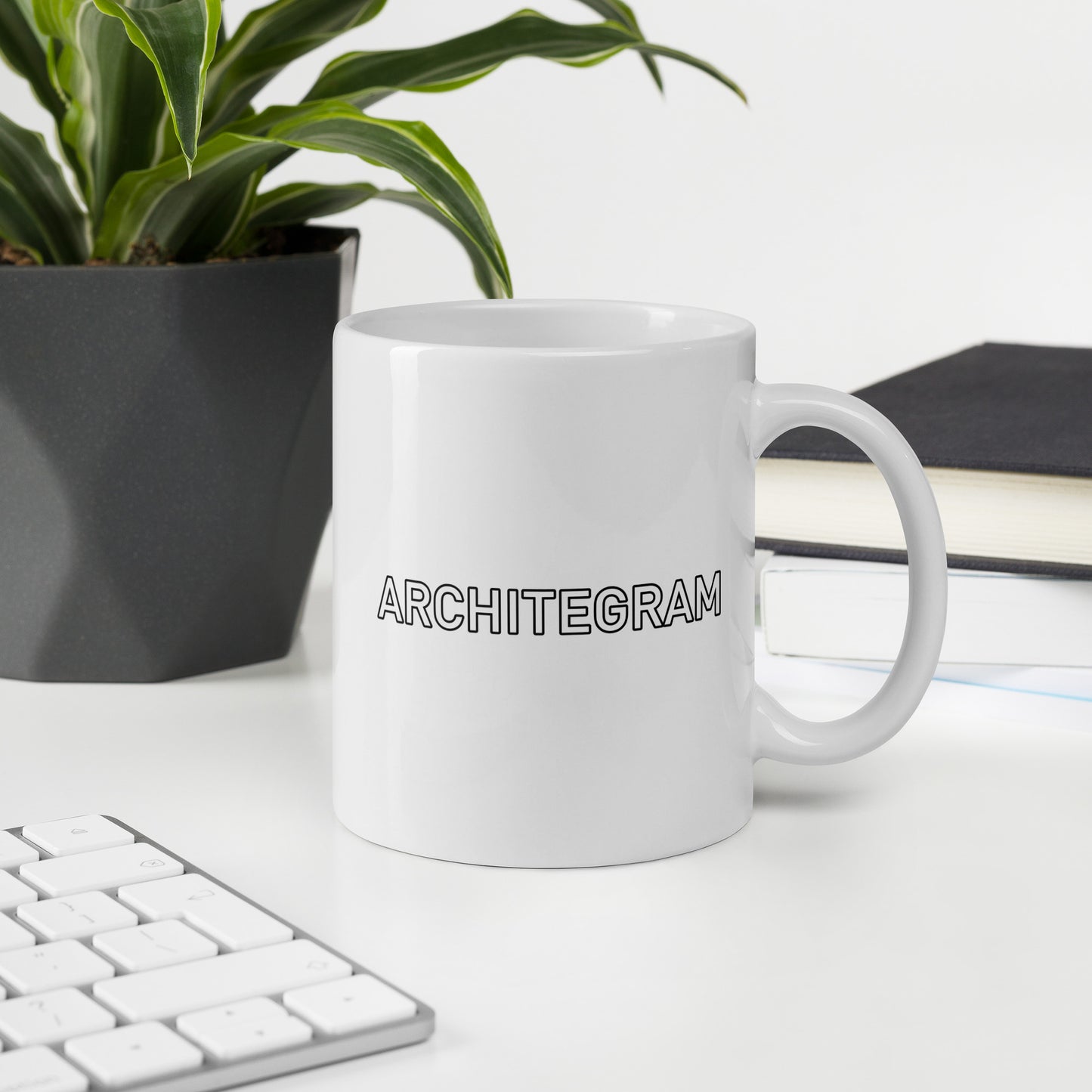 T-S White glossy mug