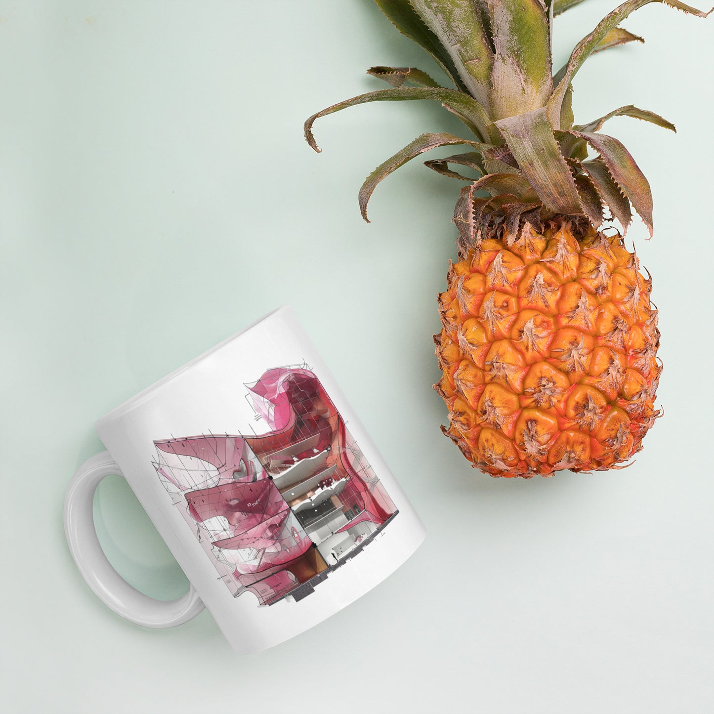 F-SE White glossy mug
