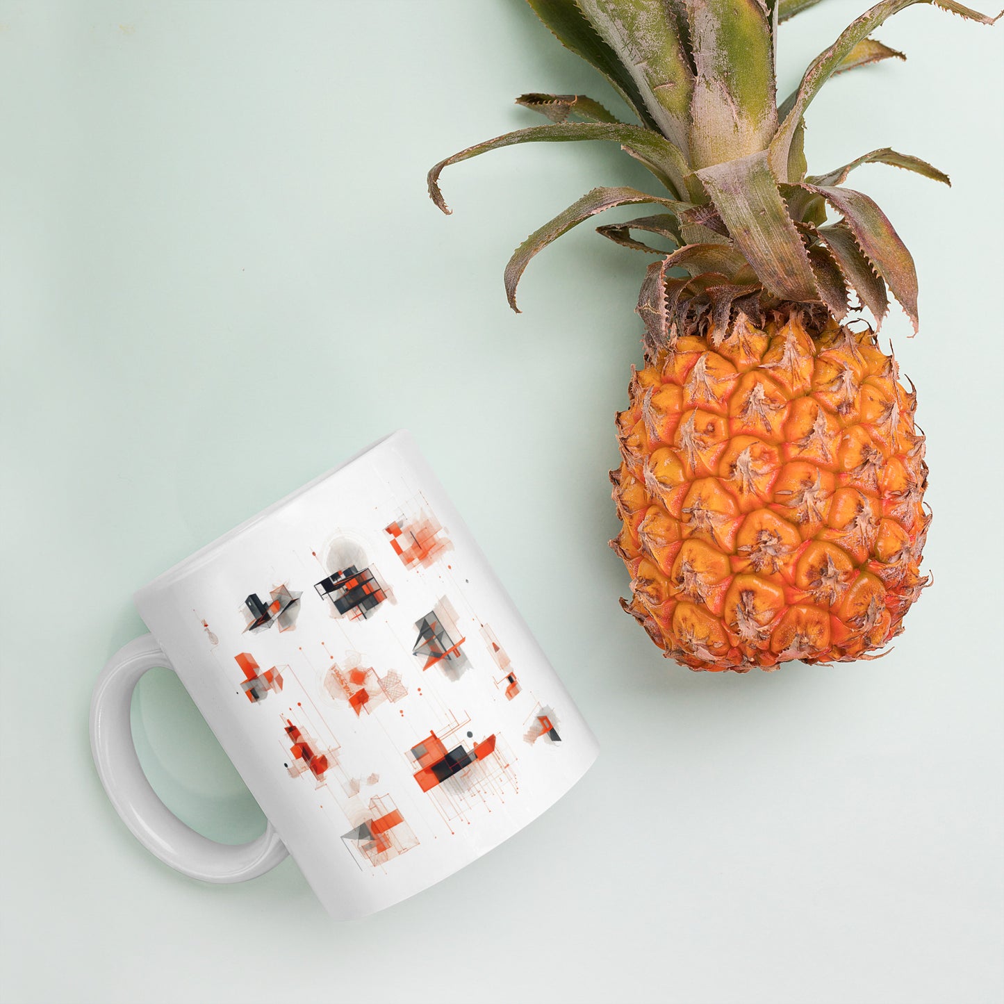 Taza blanca brillante TD