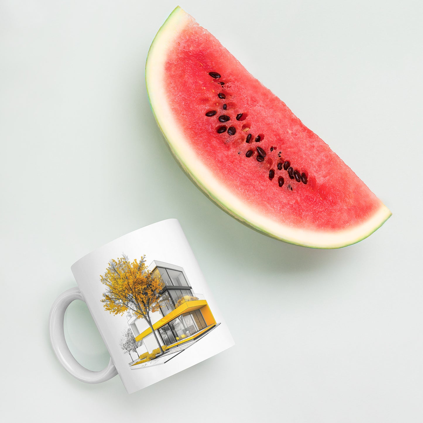 Taza TE blanca brillante