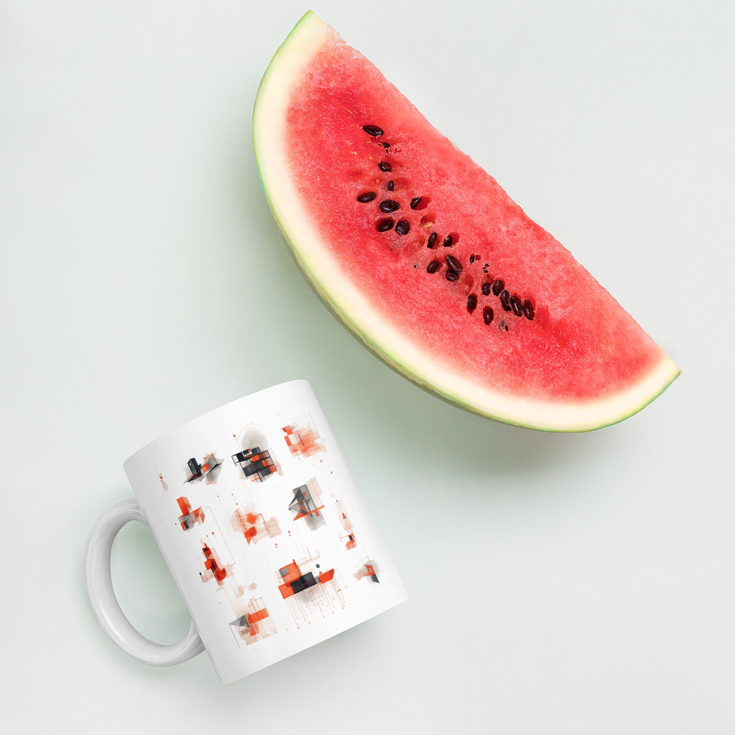 Taza blanca brillante TD