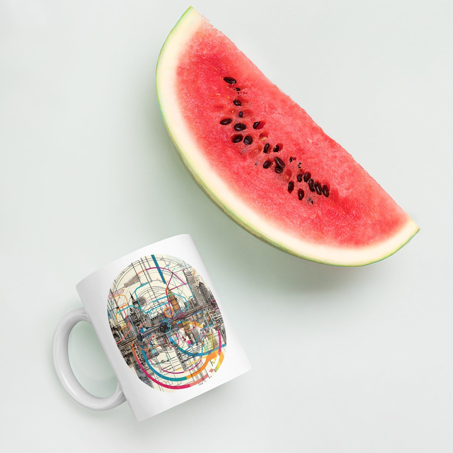 Taza DC White brillante