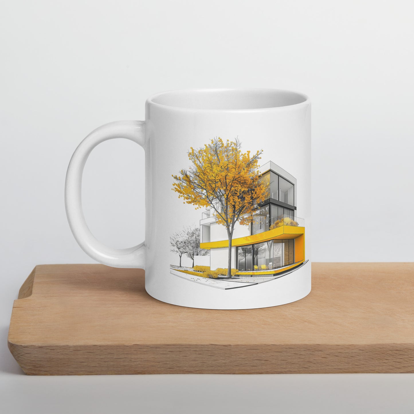Taza TE blanca brillante