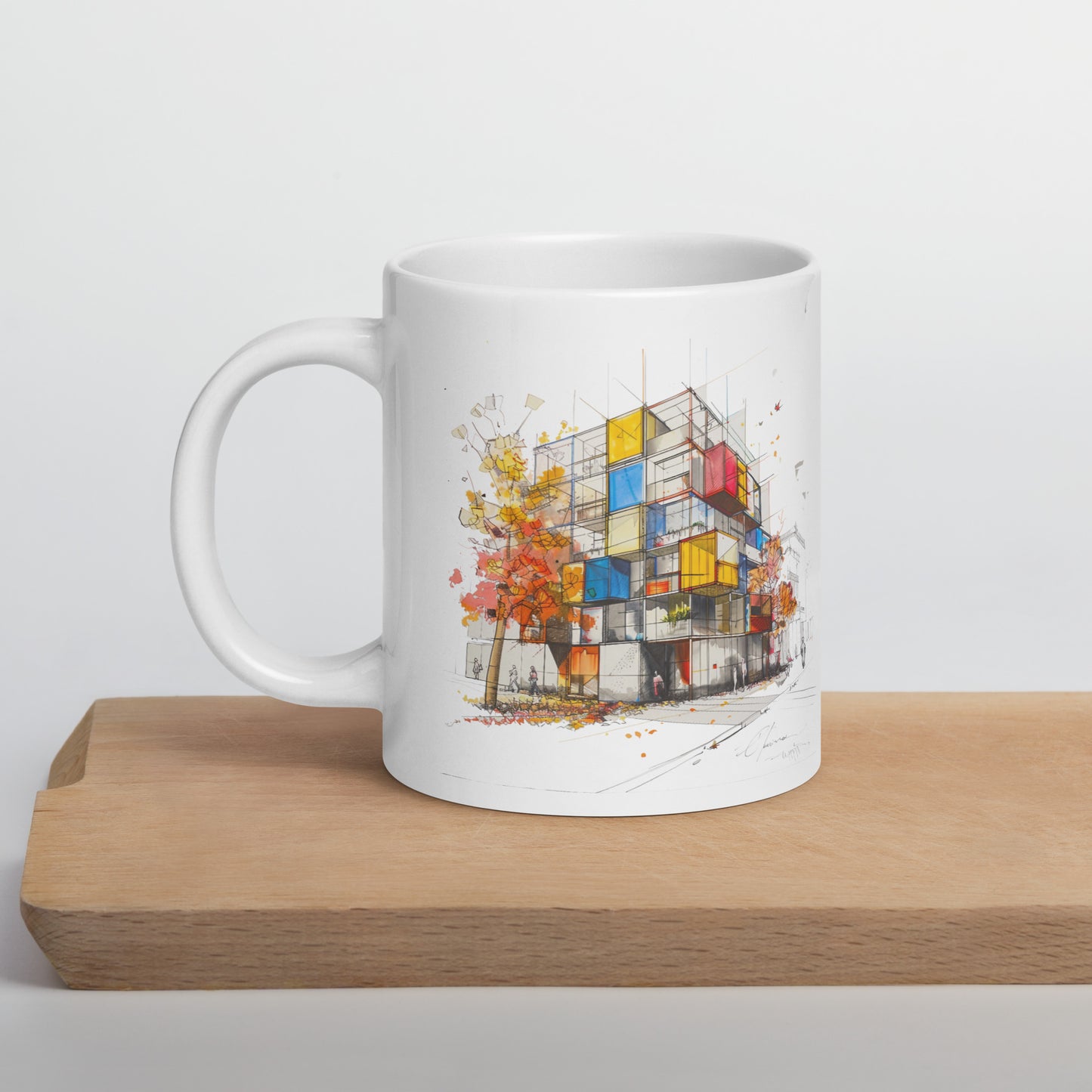 T-S White glossy mug