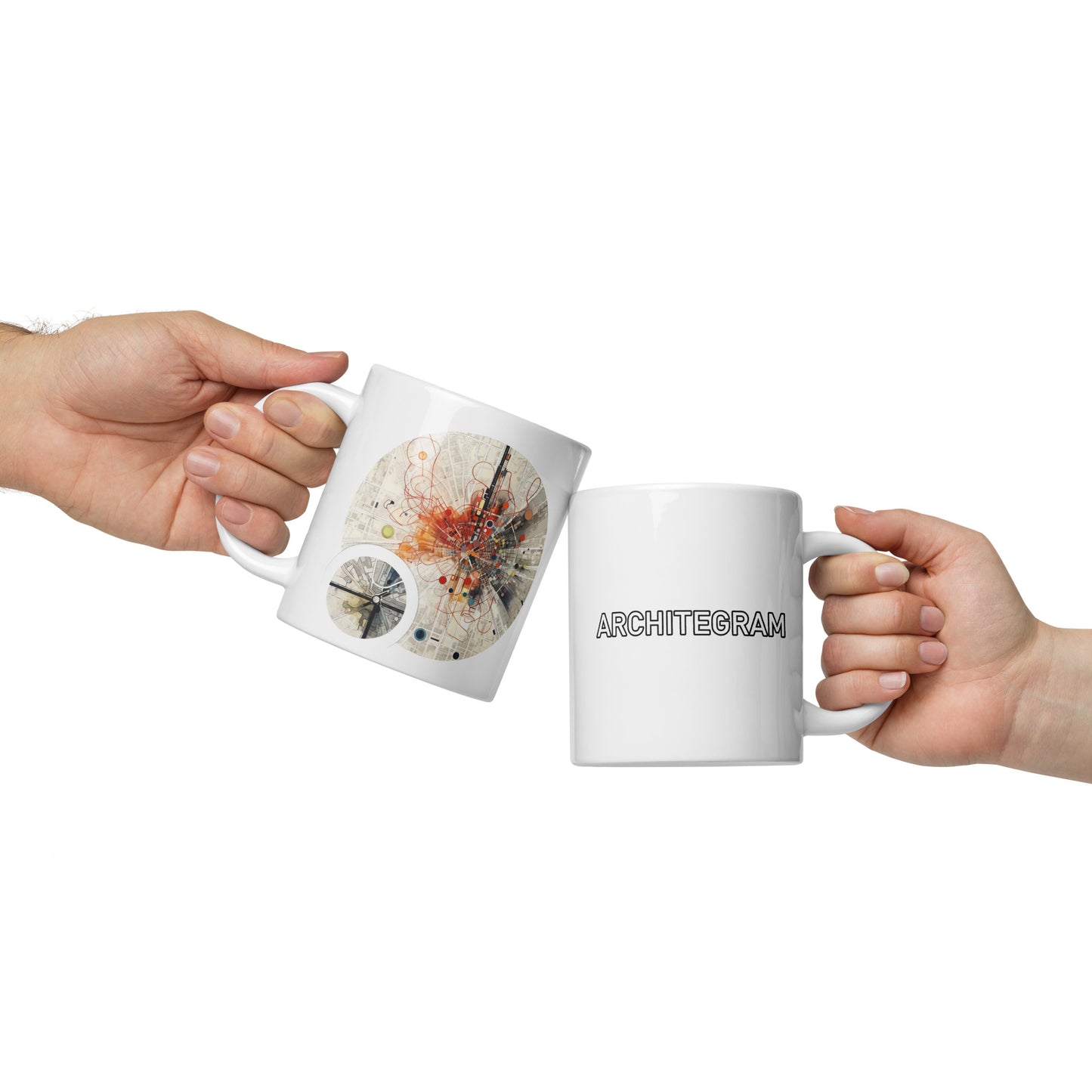 White glossy mug