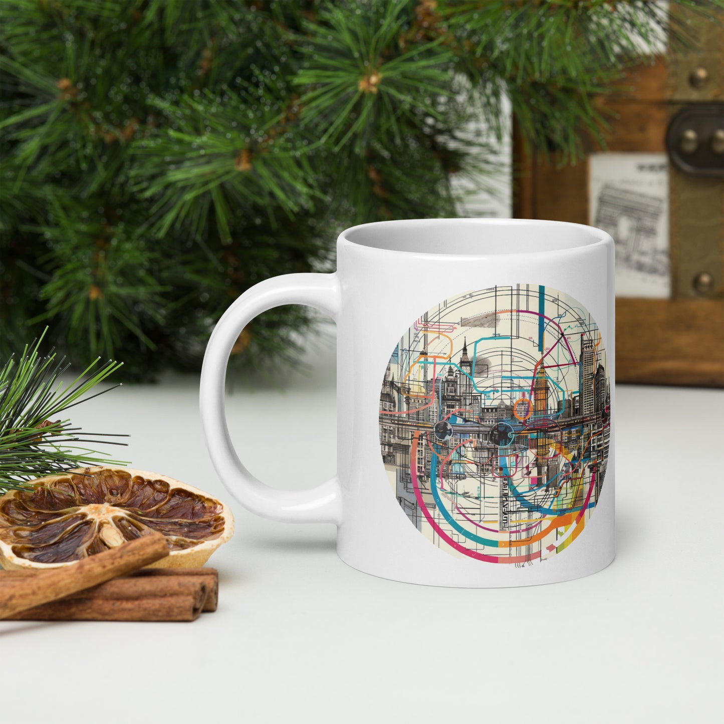 Taza DC White brillante